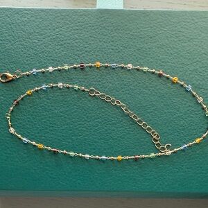 Multicolor Beaded Gold Necklace